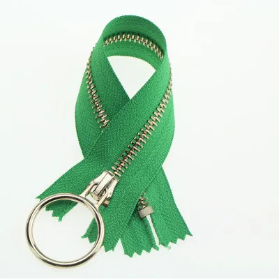 2 шт. № 5 закрытые металлические медные молнии Золотое кольцо автоматический замок молния слайдер головка для шитья сумки кошелек ткань аксессуары - Цвет: E