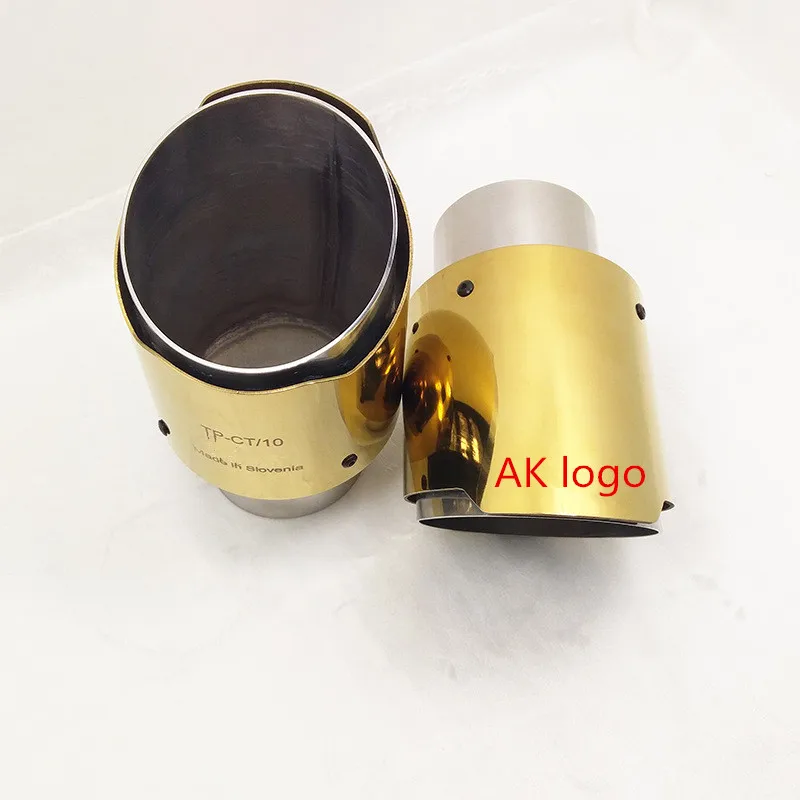 

car styling Inlet 60mm-63mm to Outlet 76mm 89mm 101mm Ak Gold Exhaust Tip Escape Ak Muffler Tip
