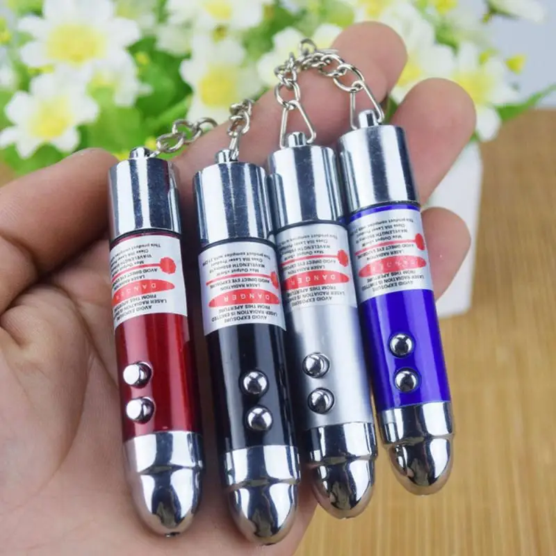 Funny 2 In1 Red Dot Laser Light Toy Sight Pointer Pen Interactive Keychain Childrens Play Cat | Игрушки и хобби