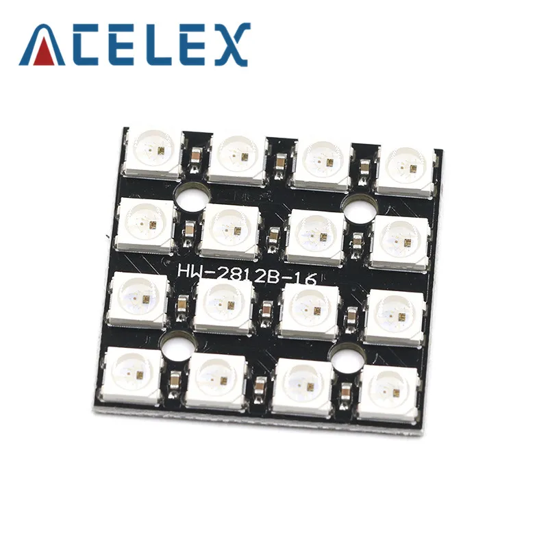 Модуль светодиодной панели WS2812 WS2812B WS 2811 5050 RGB 4 8 12 16 каналов 5 В 1 бит 24 Радужный