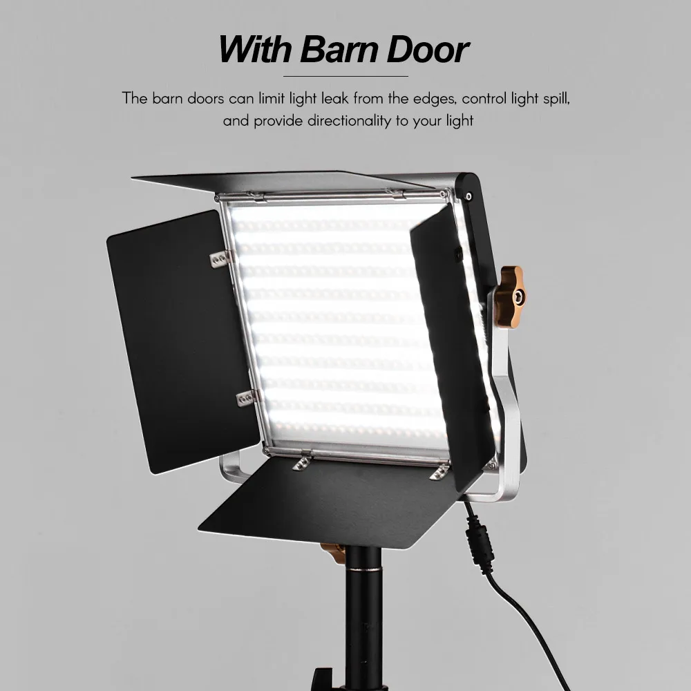 Светодиодная панель Andoer для видеосъемки заполняющая лампа с дверью сарая 480