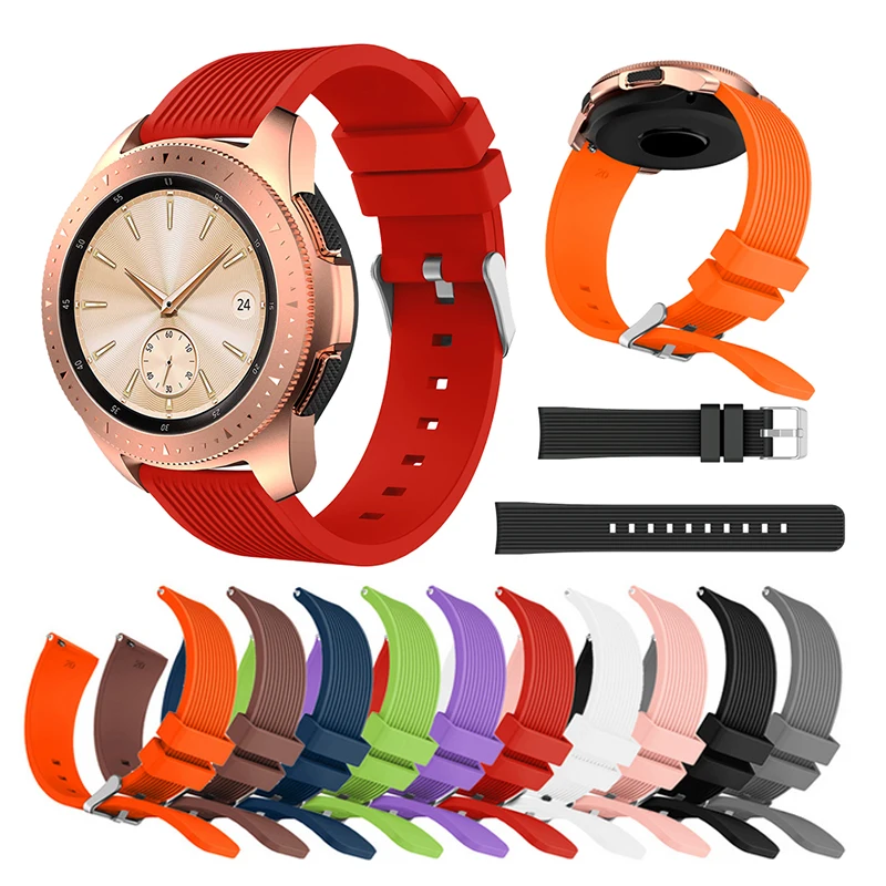 Ремешок силиконовый для Samsung Galaxy Watch 46 мм сменный Браслет часов Gear S3 Frontier Classic 22 20