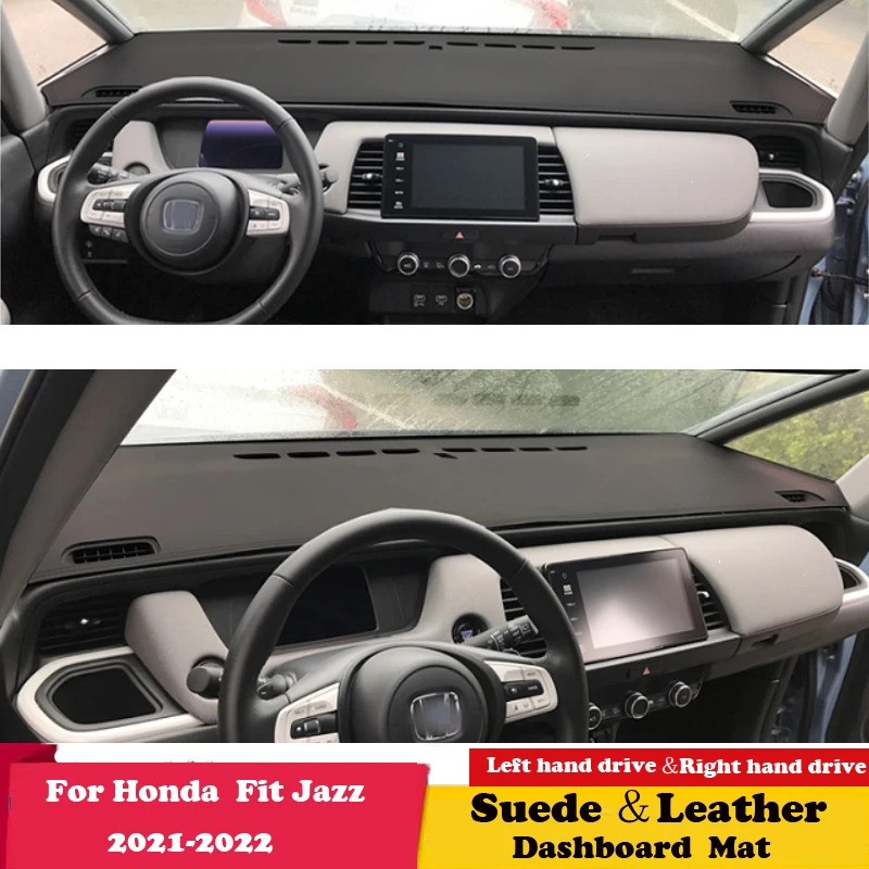 

Кожаный коврик для приборной панели для Honda JAZZ FIT G4 2020 2021, нескользящий коврик, чехол для приборной панели, ковер с защитой от солнца, замшевый...