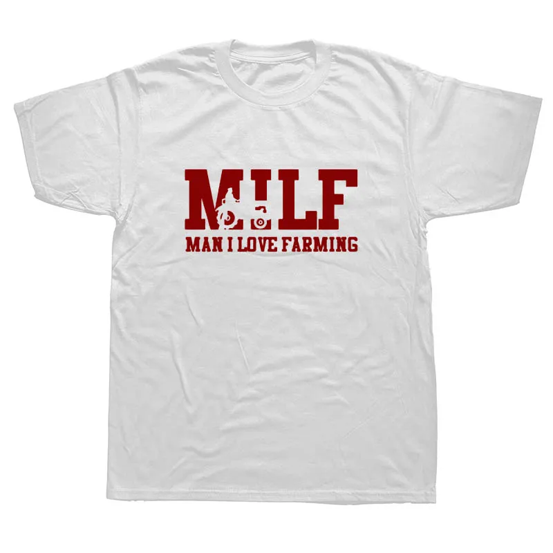 

Funny Man I Love Farming T Shirts Present Gift Birthday Mens MILF T-shirts Man Cotton Tshirts Good Quality Tops