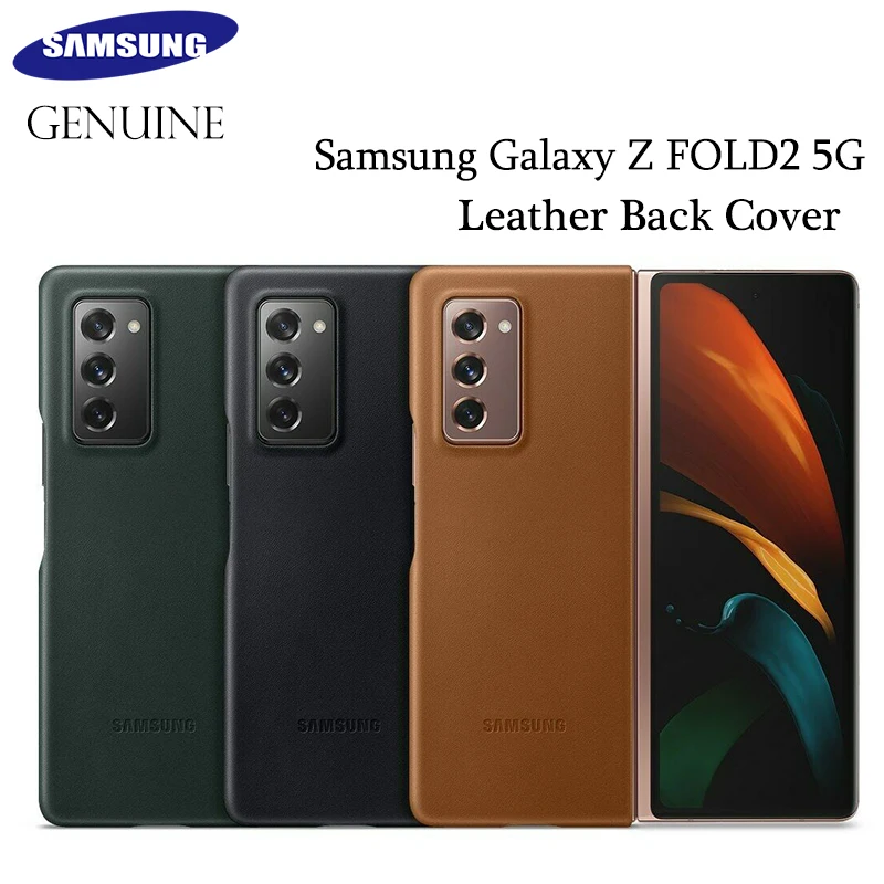 

100% Original NEW Samsung Galaxy Z Fold2 Fold 2 5G Leather Back Cover Case Protective Shockproof Casing EF-VF916