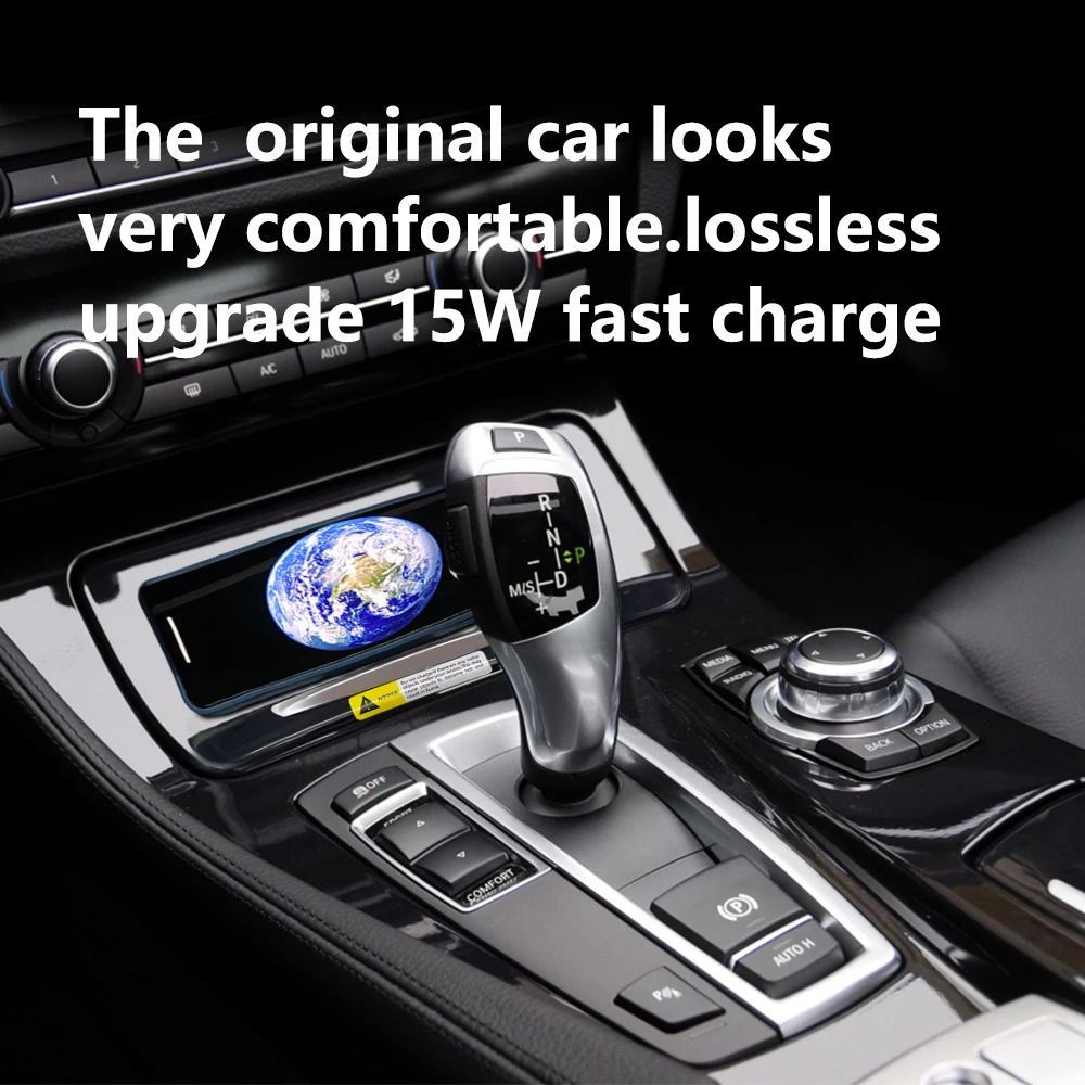 for bmw 5 series f10 f18 2011 2017 car wireless charger 15w fast charging phone charger plate abs car interior accessories free global shipping