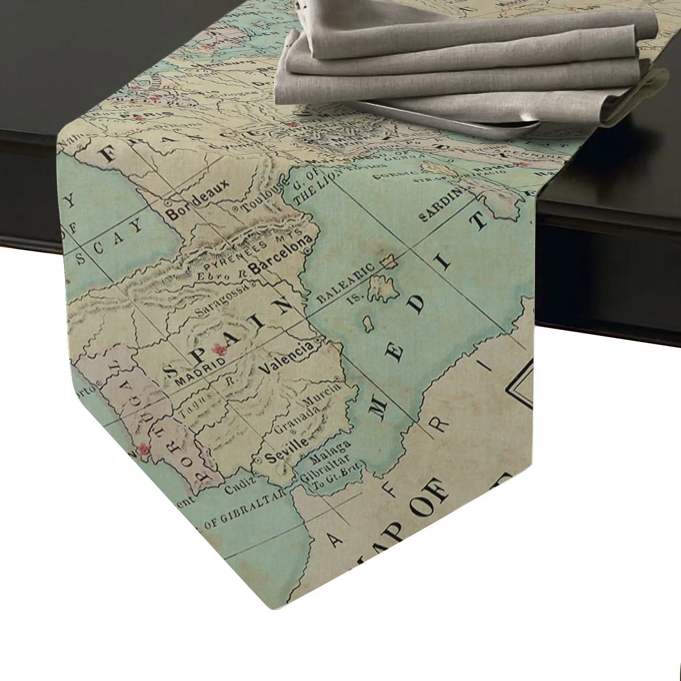 Настольная дорожка современная Европа винтажная карта настольная ткань