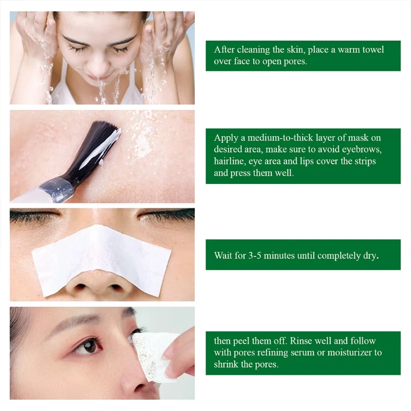 

Blackhead Mask Pore Remover Shrinks Acne Treatment Tea Tree Facial Masks Whitening Pores Repair Skin Care