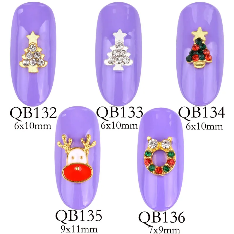 10 шт. дизайн елки украшение для ногтей сплав металл сделай сам 3D аксессуары
