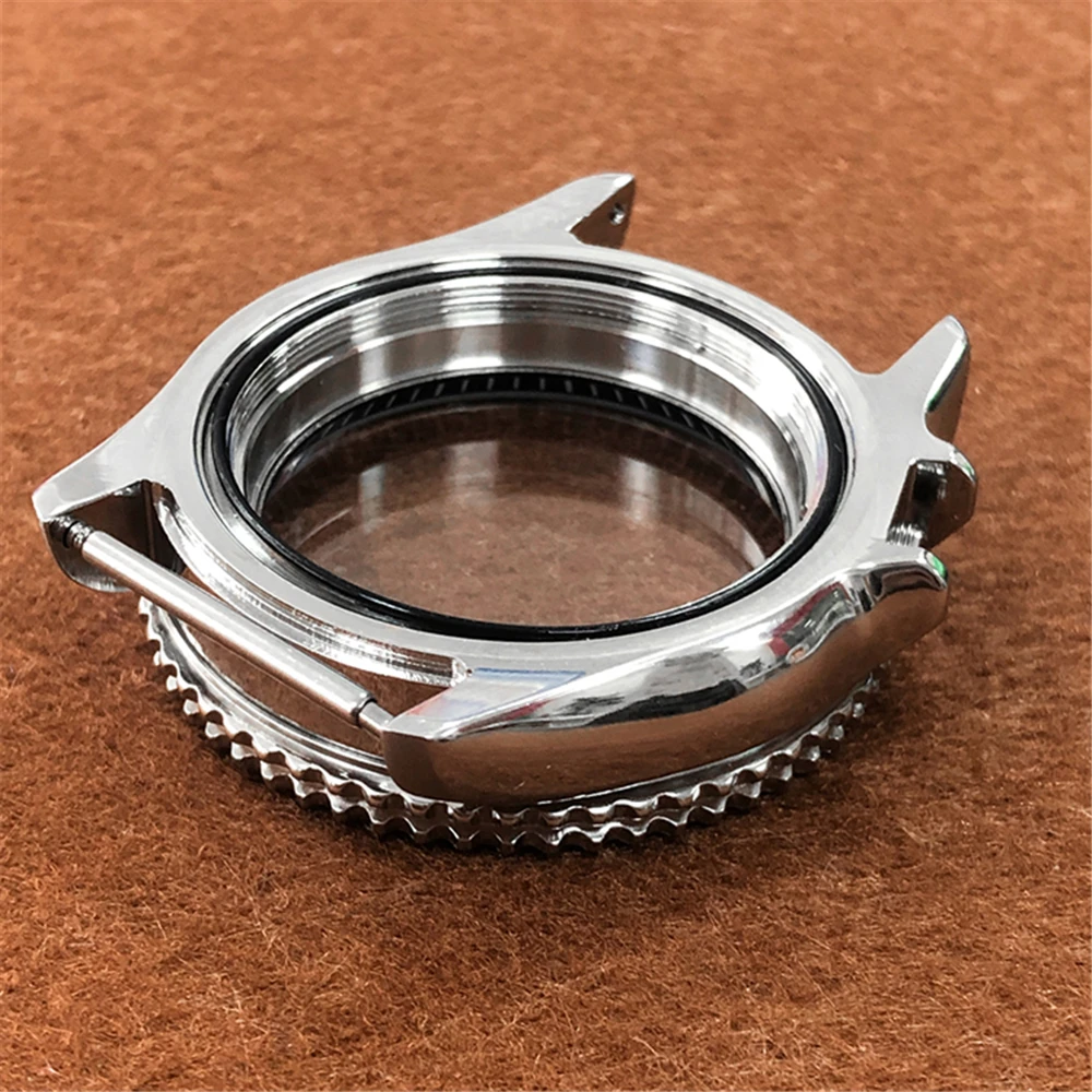 42mm Stainless Steel Watch Case for SKX007 With Sapphire Glass for NH35/NH36 Movement Cover Parts, 3.8 Positions (Ready Stock)