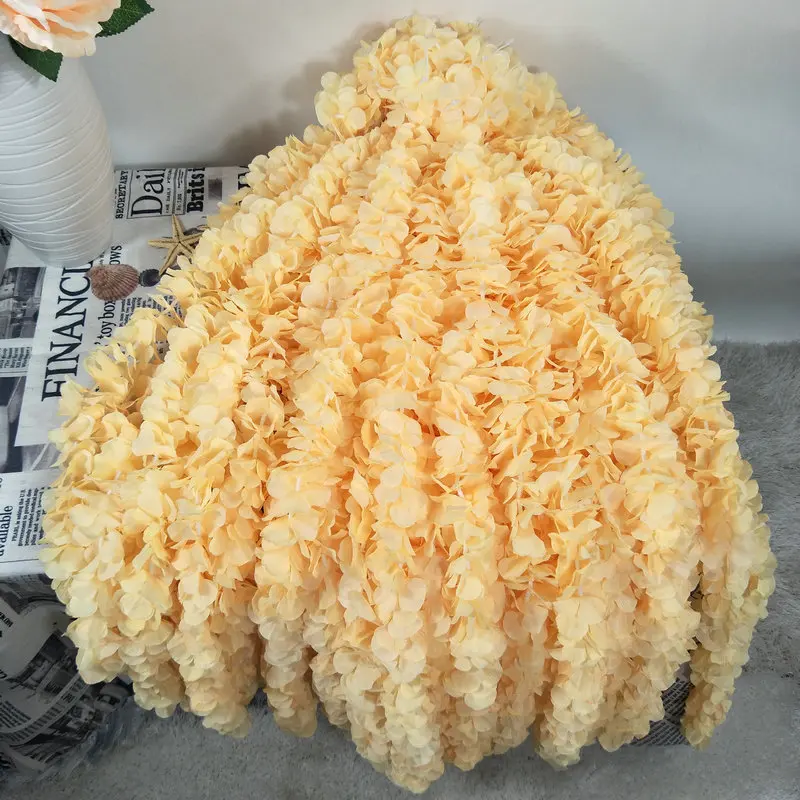 100cm Artificial Hydrangeas flower rattan orchid string wedding hydrangea vines simulation floral home decoration | Дом и сад