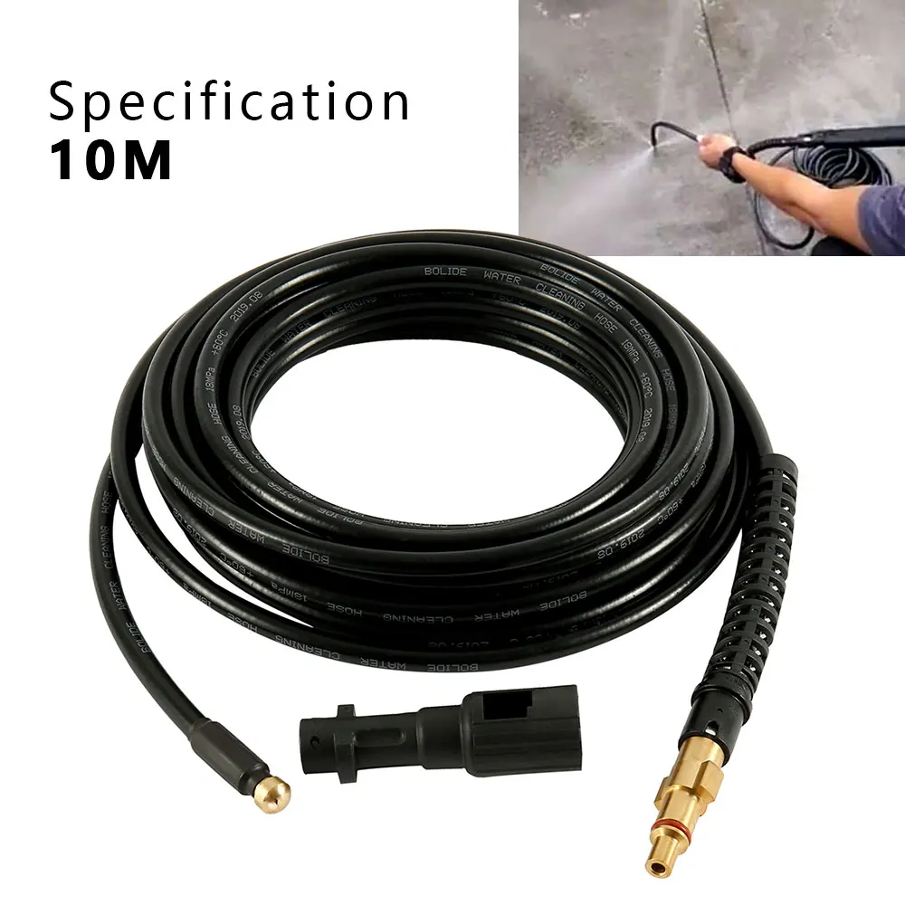 10m High Pressure Washer Hose Cord Pipe CarWash Hose Water Cleaning Extension Hose for Karcher Elitech Interskol Huter