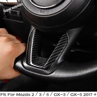 lapetus carbon fiber look accessory interior steering wheel lower cover trim 1pcs for mazda 2 3 6 cx 3 cx 5 2017 2020