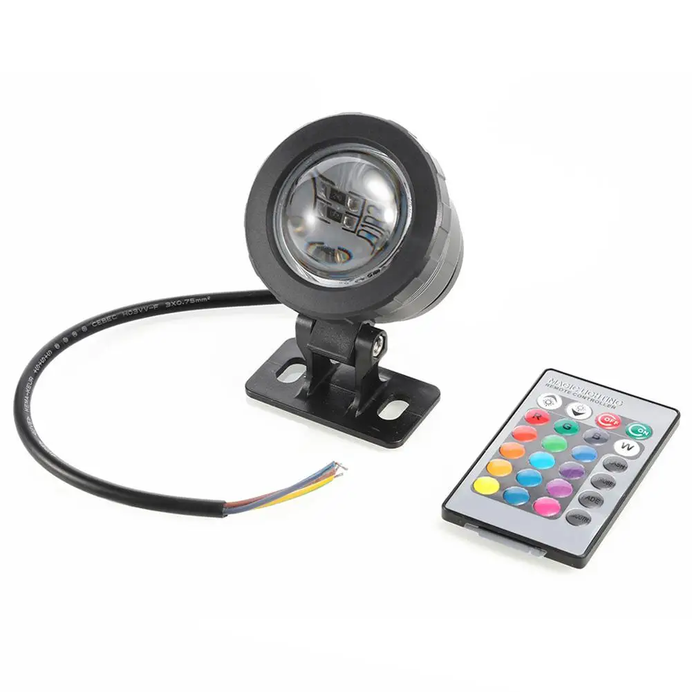 Kuulee 5 Вт 12 В IP65 водонепроницаемая RGB светодиодная подводная лампа с пультом дистанционного управления для бассейн, пруд фонтан аквариум
