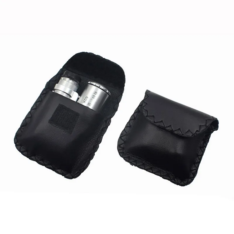Мини 60/45x микроскоп увеличительное с Светодиодный УФ-светильник карманная
