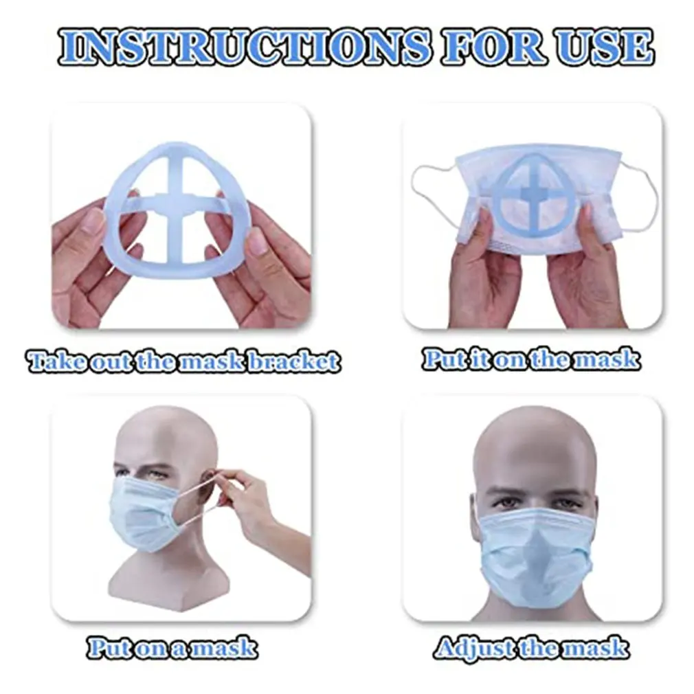 Reusable Dustproof Mask Bracket Windproof Haze Pollution Respirato Non-Stick Lipstick Inner Pad | Безопасность и защита