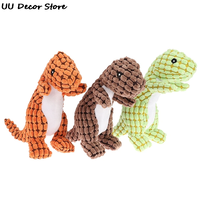 Долговечные плюшевые игрушки для собак в форме динозавра жевательные молярные