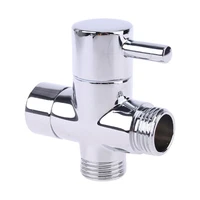 chrome brass g12 t adapter 3 ways valve shower diverter water separator for bathroom toilet bidet sprayer