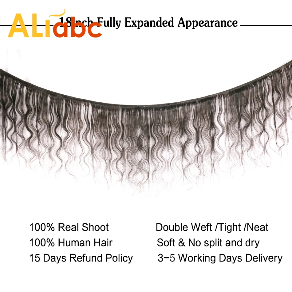 Aliabc пряди с закрытием бразильские волнистые волосы не Реми человеческие