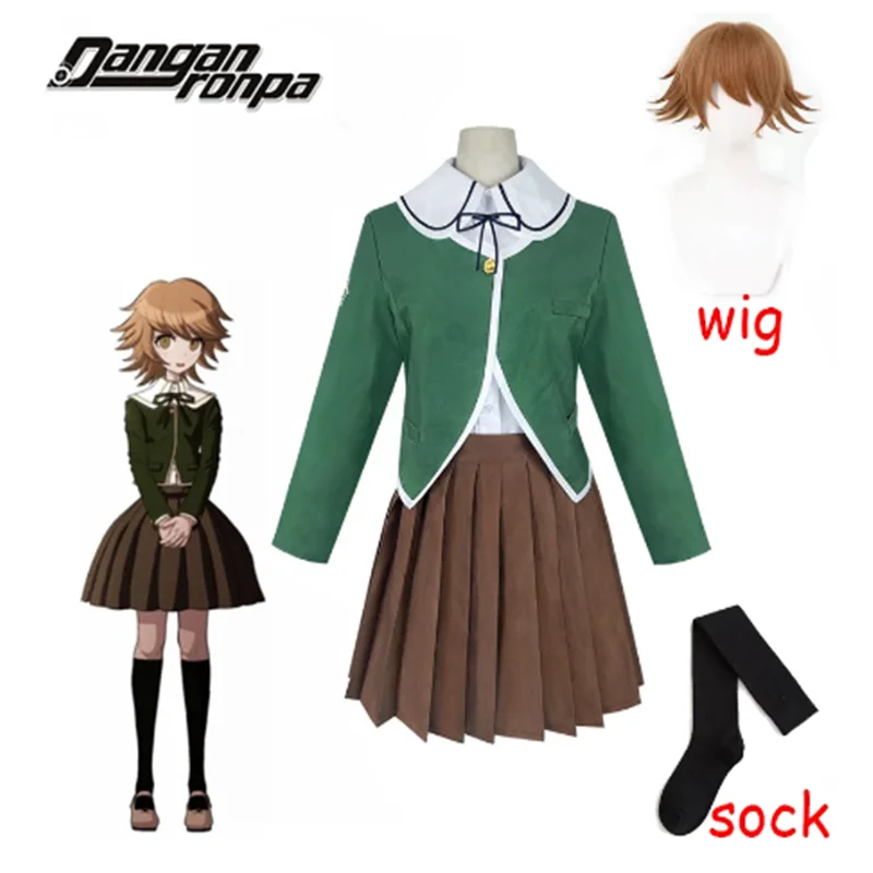 Костюмы для косплея Fujisaki Chihiro из данганронпа школьная форма пальто рубашка