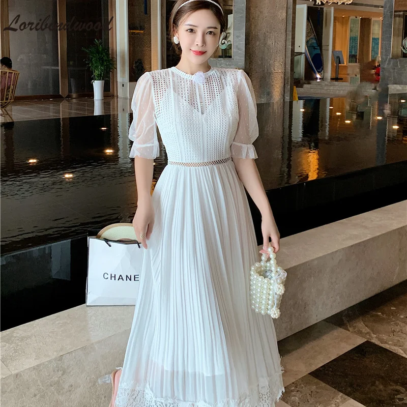 

Женское вечернее платье, белое элегантное шифоновое приталенное платье миди с коротким рукавом, лето 2021