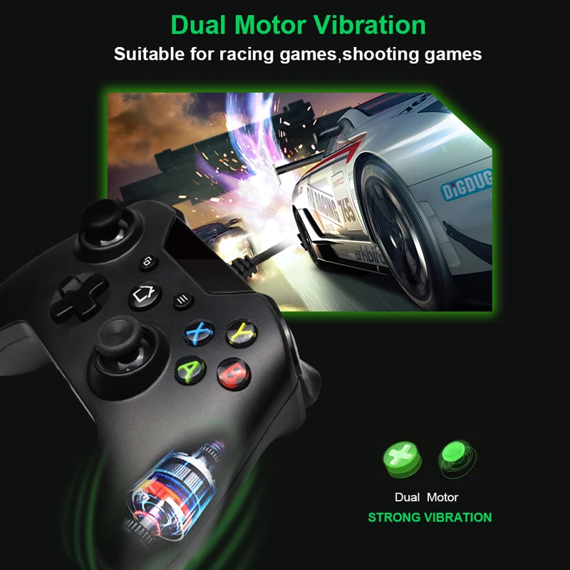 

For One For PS3 PC Games Joystick Gamepad With Dual Motor Vibration N-1 Wireless 2.4GHz Game Controller High Quality 2021