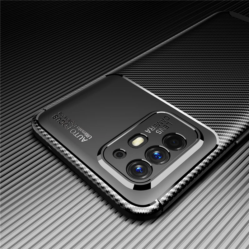 for oppo reno 5z case bumper anti knock soft silicone carbon fiber cover for oppo reno 5 z case for oppo reno5 z 5z 6 43 inch free global shipping