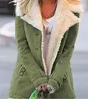 Пальто женское утепленное длинное из хлопка, Модный повседневный однотонный Тренч, Офисная ветровка, длинное пальто, зима