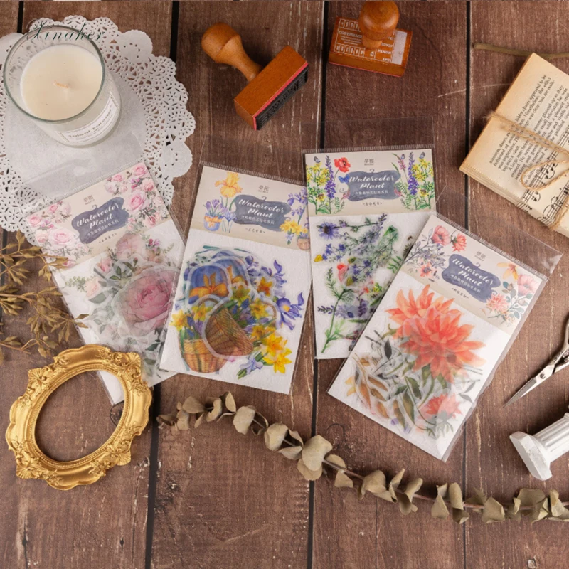 XINAHER 20pcs/bag Vintage Garden plants washi paper sticker decoration stickers DIY diary scrapbooking label | Дом и сад