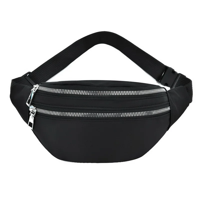 

2020 unisex men waist bags women banana pink fanny pack men belt bag black geometric waist packs laser chest phone pouch