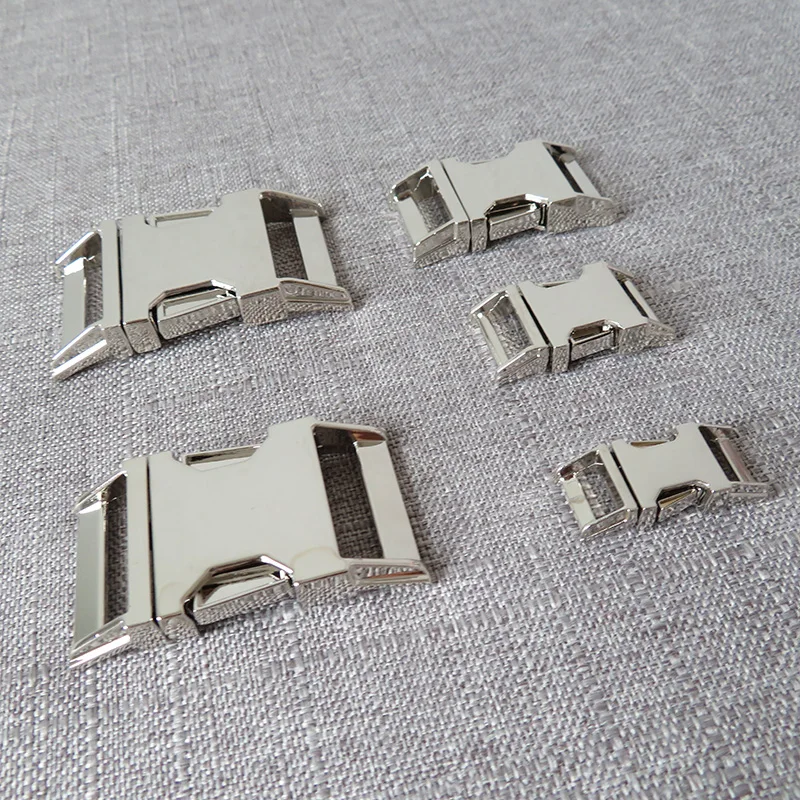 10Pcs 10mm 15mm 20mm 25mm 30mm Metal Release Buckle For Cat Pet Dog Collar Paracord Necklace Bracelet Garment Sewing Accessory