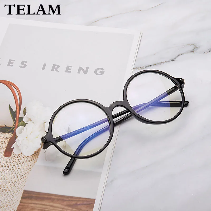 Оправа для очков женские очки Мужская круглая Ретро маленькая оправа простые