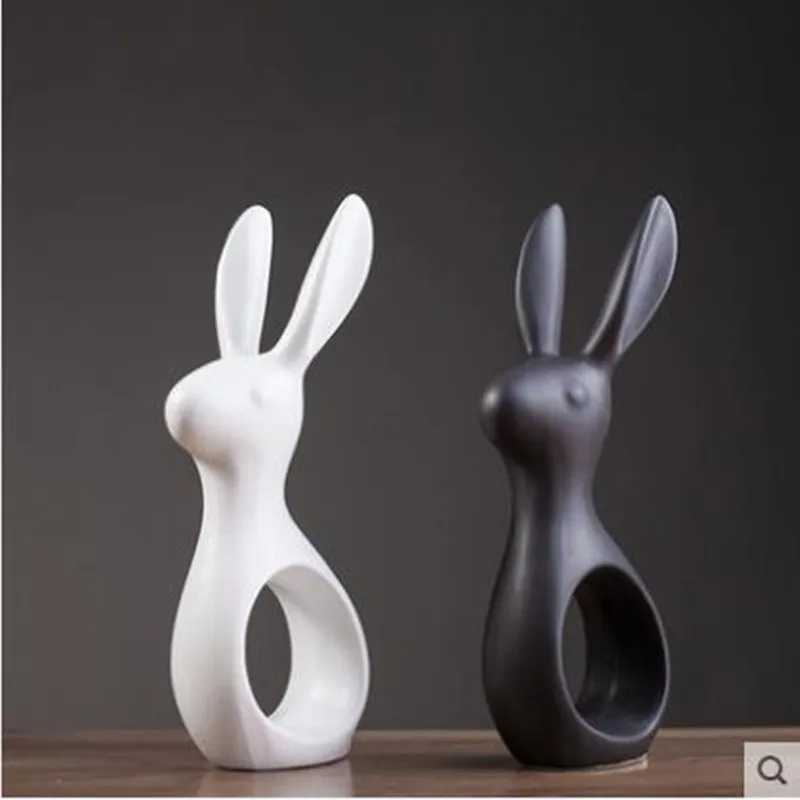 

Ceramic deer and elephants and rabbits, creative Nordic style animal figurines and crafts furnishings, wedding gifts