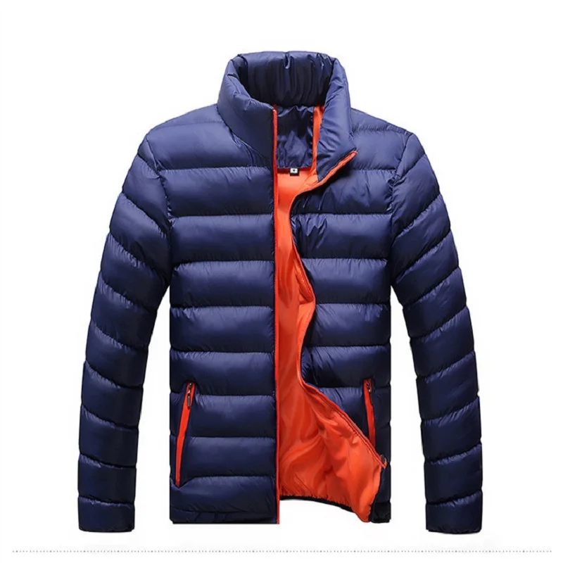 

New Winter Men's Cotton Jacket Solid Color Slim Warm Men's Jacket Tops Men's Wear