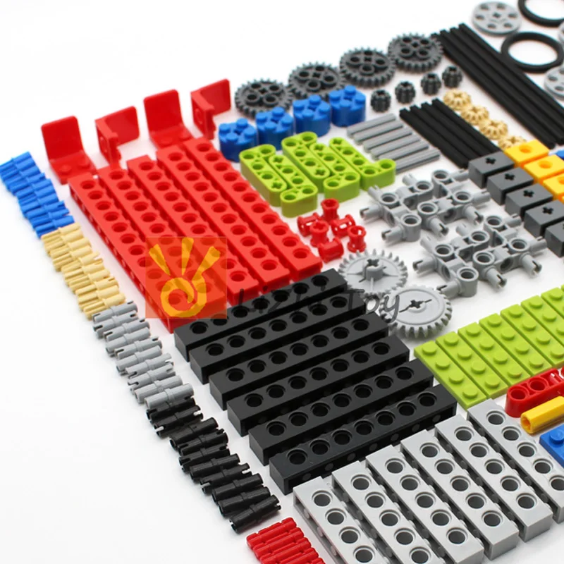 182PCS Blocks Compatible with Liftarm Beam Cross Axle Connector Panel MOC Accessory Mechanical Car Bulk Technical Parts Toys - купить по