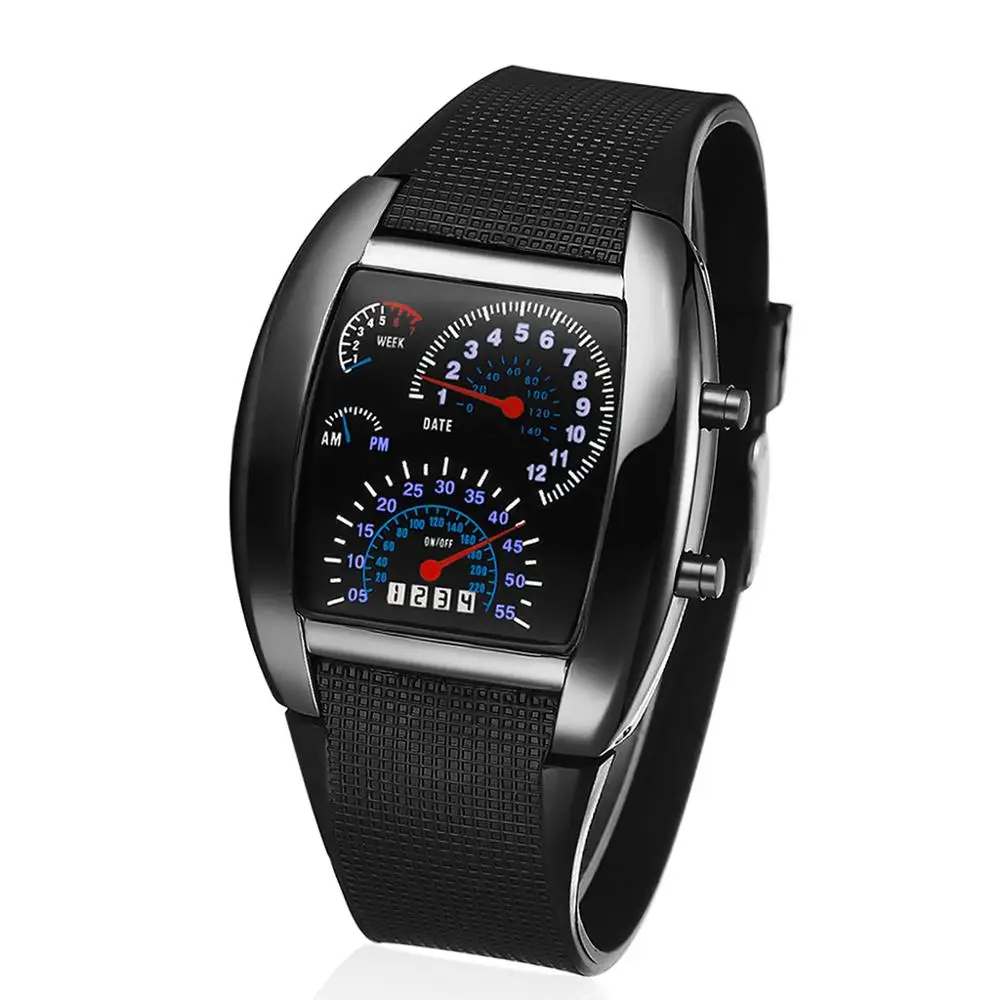 Мужские спортивные часы Топ бренд класса люкс мужская мода светодиодный