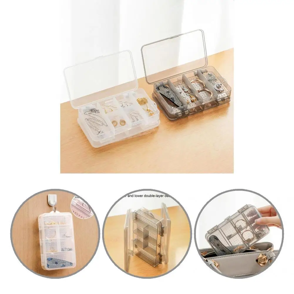 

3 Styles 10 Grids Excellent Plastic Jewelry Organizer Box Transparent Household Supplies