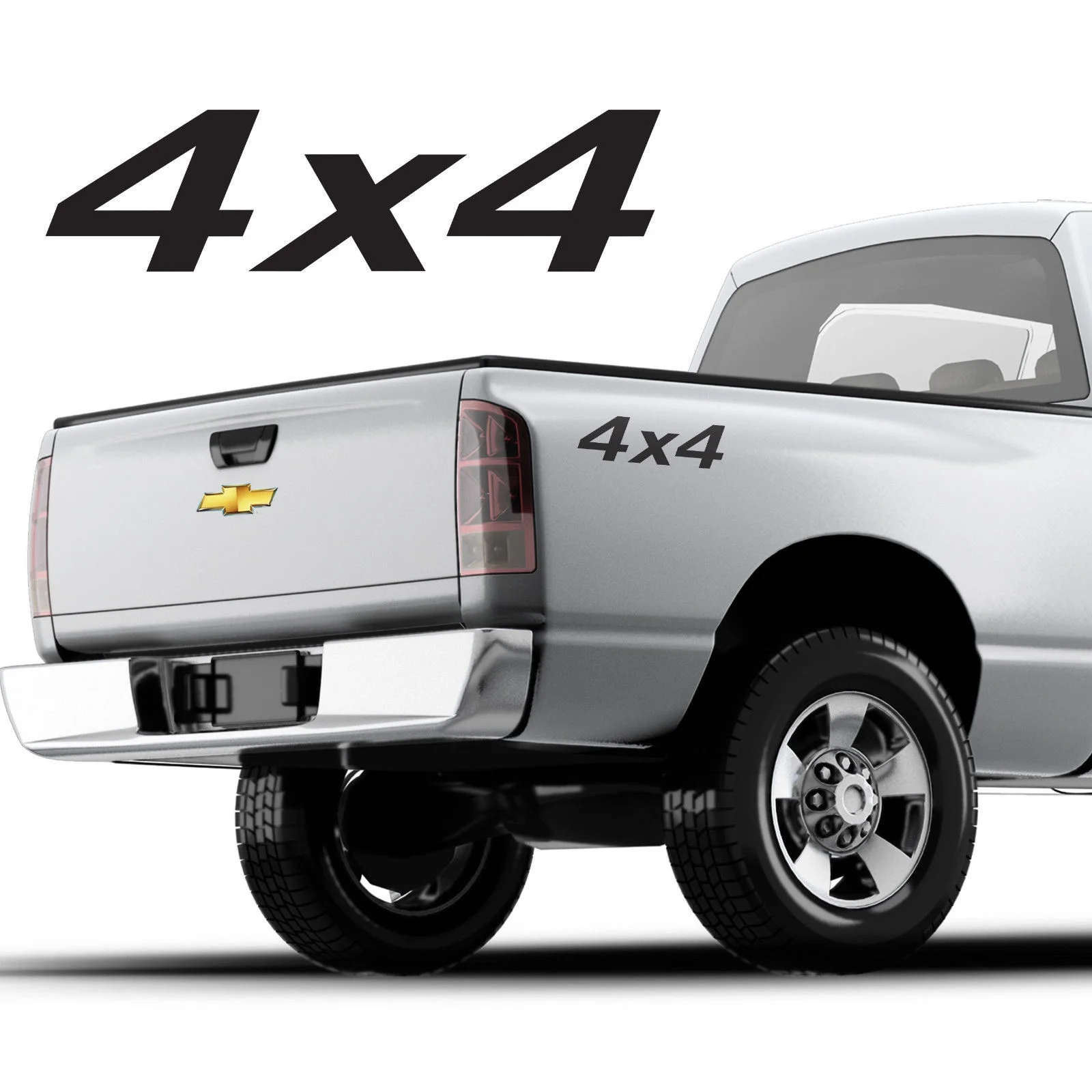 

For (2Pcs)4x4 Truck Bed Decals, Simple design for any pickup truck SET OF 2 Chevy, F-150