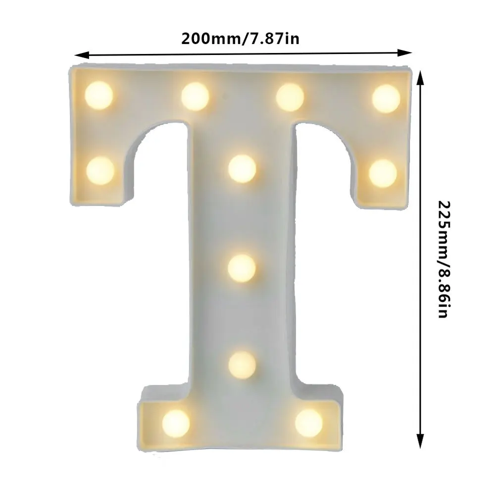 

Shape I INS hot English letter light LED symbol modeling lamp wedding digital light birthday proposal white light