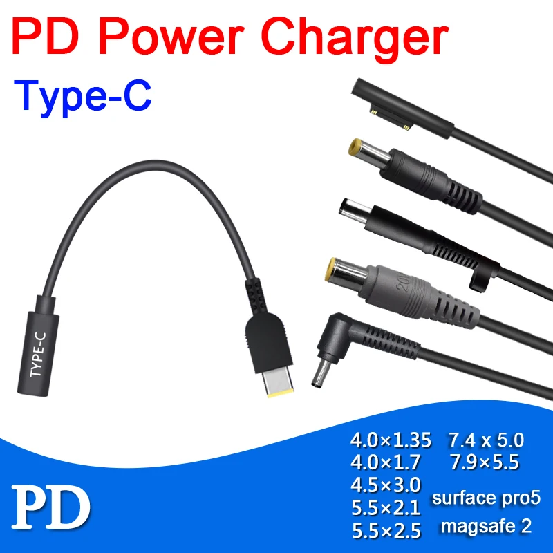PD Decoy триггер Быстрая зарядка конвертер адаптер кабель USB TYPE C в DC разъем для