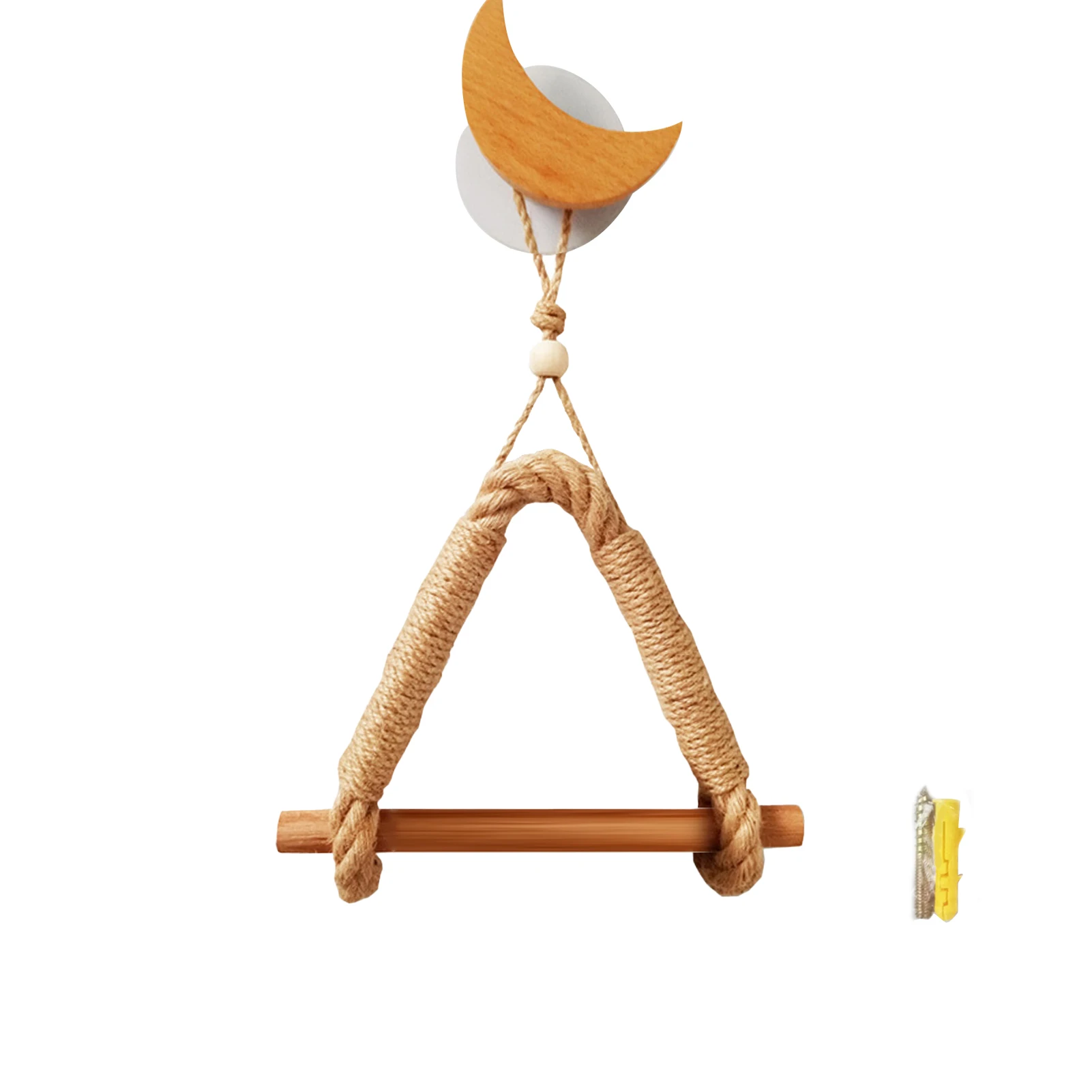 

With Bead Toilet Paper Holder Towel Rack Vintage Hanging Rope Decoration Storage Hotel Wall Mounted Hand-Woven Bathroom Home