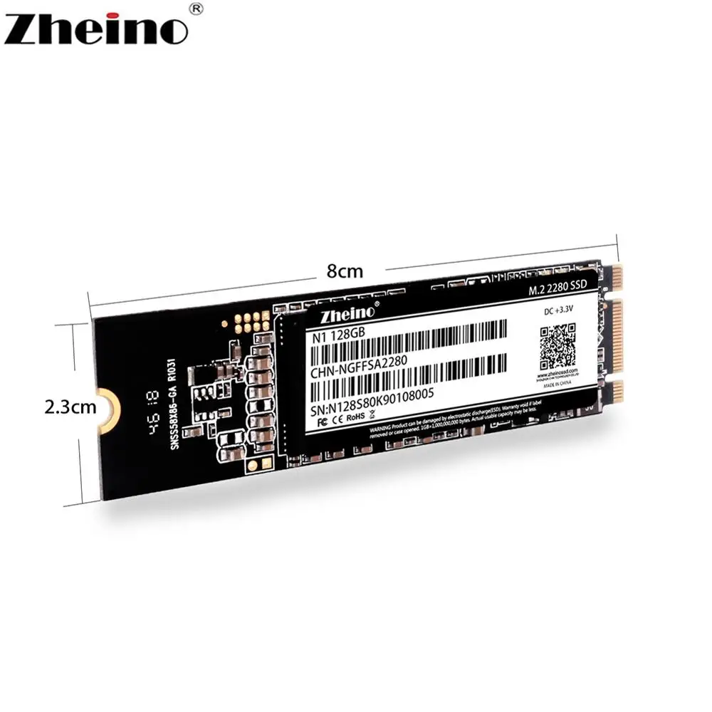 Zheino SSD M2 2280 мм 128 ГБ NGFF Внутренние твердотельные жесткие диски для ноутбука |