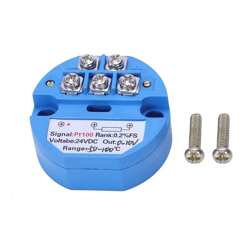 RTD PT100 Temperature Transmitter DC24V Minus 50 ~ 100 degree Output 0-10V | Thermometer Hygrometer