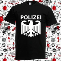 new polizei german police eagle logo mens black t shirt size s to 3xl