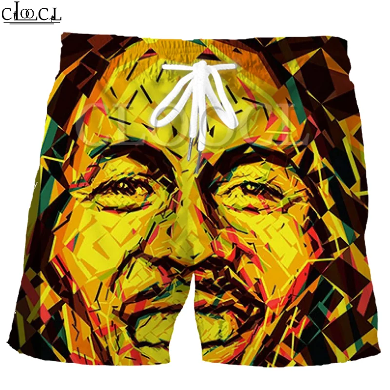 Мужские летние спортивные шорты CLOOCL Singer Reggae Creator Bob Marley с 3D принтом модные в стиле