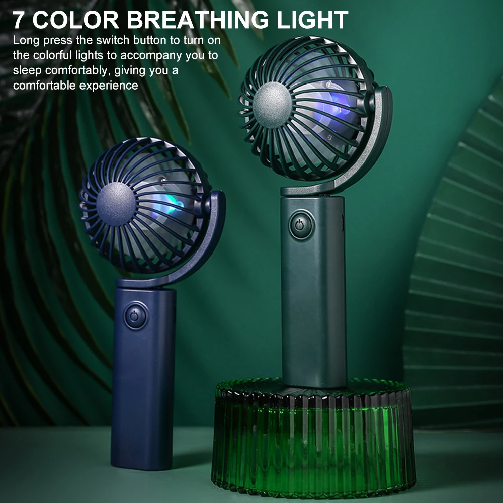 

Electric Fan Three Mode LED Summer Foldable New Mini Fan Rechargeable