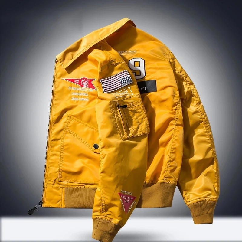 Куртка бомбер мужская летная винтажная уличная одежда пальто ВВС Повседневная