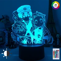acrylic 3d anime lamp hhanako in toilet nightlights lamp figurine lighting for bedroom cartoon comics light home decor lamp gift