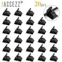 accezz 20pc self adhesive cable clips cord management power cord fixing organizer holder line fixed clamp for car pc tv mouse