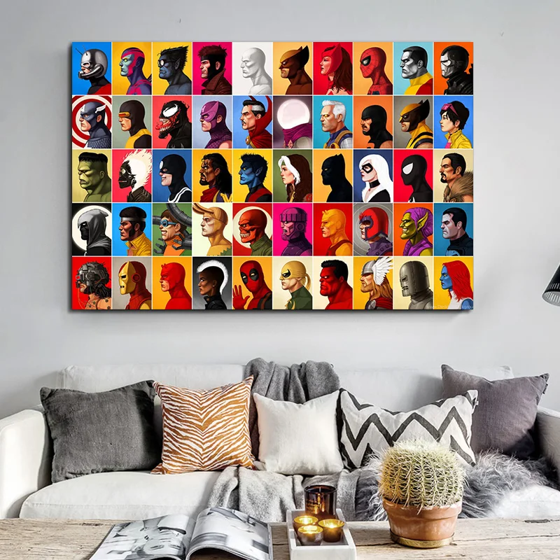 Настенные картины Marvel comics постер холст настенное художественное изображение для